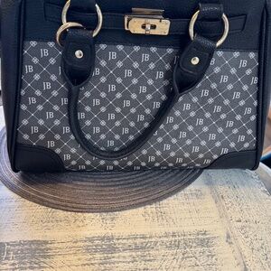 Beautiful black purse with letters JB on the front